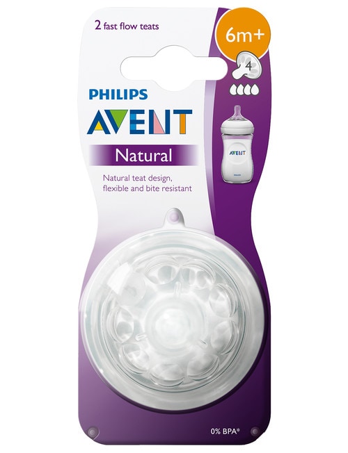 Avent Natural 2.0 Teat, Fast, 6m+, 2-Pack product photo View 02 L