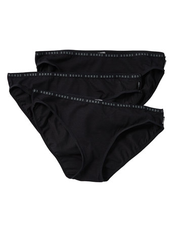 Bonds Hipster Bikini Brief, 3-Pack, Black product photo