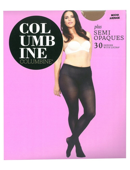 Columbine Plus Semi Opaque Tight, 30D, Mocha product photo