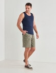 Chisel Elastic Waist Cargo Short, Khaki product photo View 03 S
