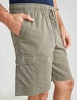 Chisel Elastic Waist Cargo Short, Khaki product photo View 04 S