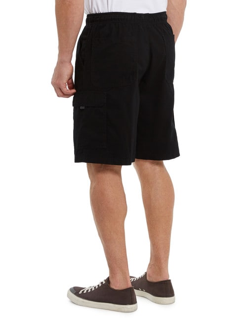 Chisel Elastic Waist Cargo Short, Black product photo View 02 L
