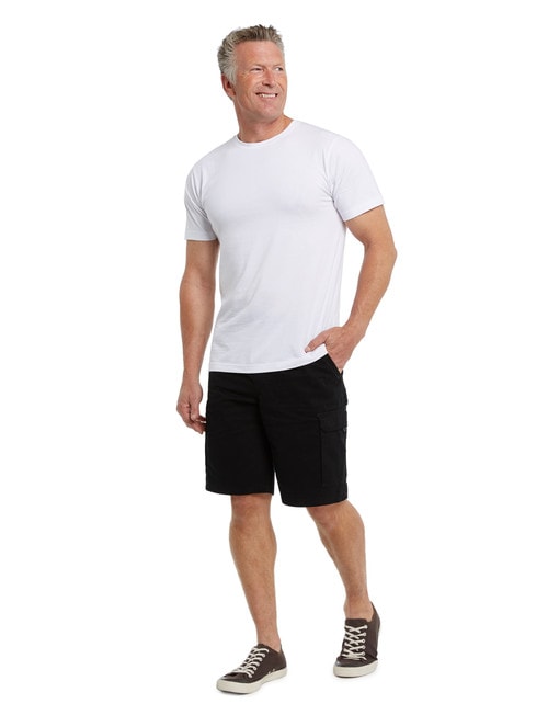 Chisel Elastic Waist Cargo Short, Black product photo View 03 L