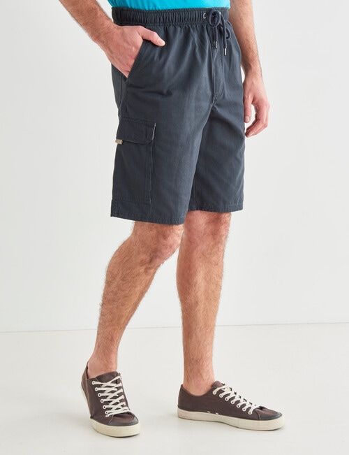 Chisel Elastic Waist Cargo Short, Charcoal product photo