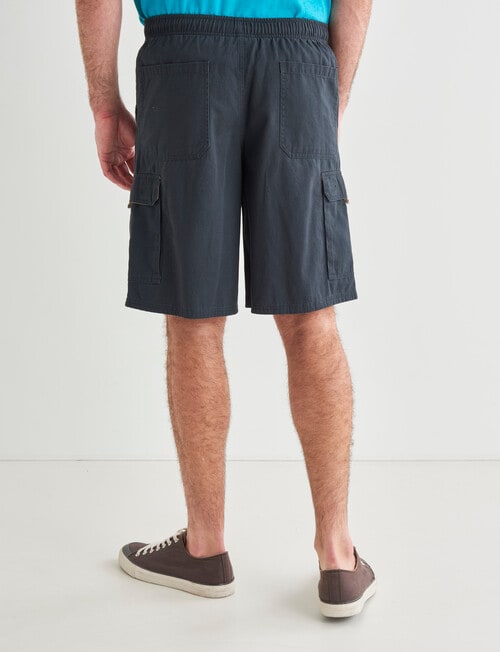 Chisel Elastic Waist Cargo Short, Charcoal product photo View 02 L