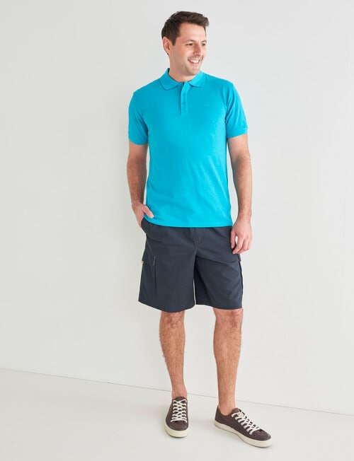 Chisel Elastic Waist Cargo Short, Charcoal product photo View 03 L