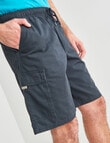 Chisel Elastic Waist Cargo Short, Charcoal product photo View 04 S