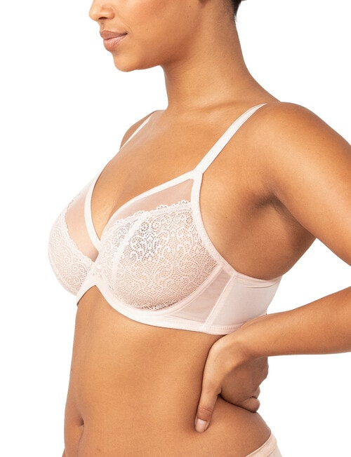 Triumph Sheer Minimiser Underwire Bra, Nude Pink, D-F product photo View 03 L
