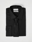 Laidlaw + Leeds Long-Sleeve Twill Shirt, Regular Cuff, Black product photo View 02 S