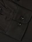 Laidlaw + Leeds Long-Sleeve Twill Shirt, Regular Cuff, Black product photo View 04 S