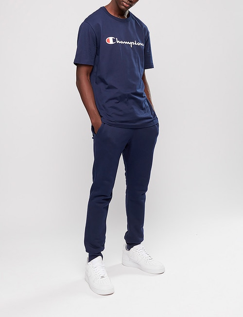 Champion Short-Sleeve Script Tee, Dark Blue product photo View 02 L