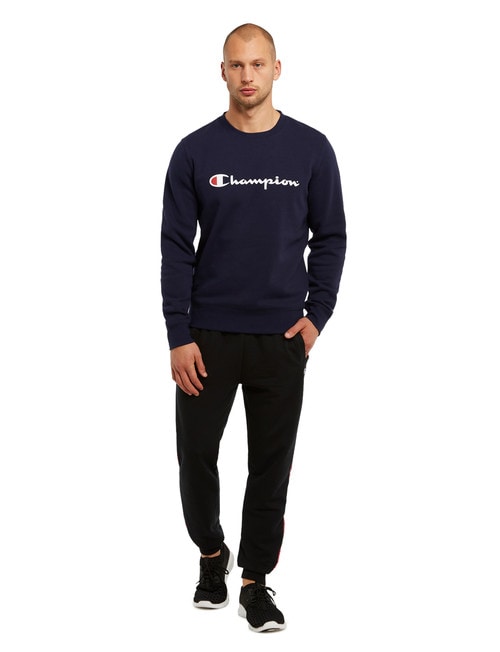 Champion Script Crew Neck Sweatshirt, Navy product photo View 03 L