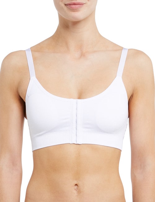 Lyric Seamfree Front Fastening Bra, White product photo