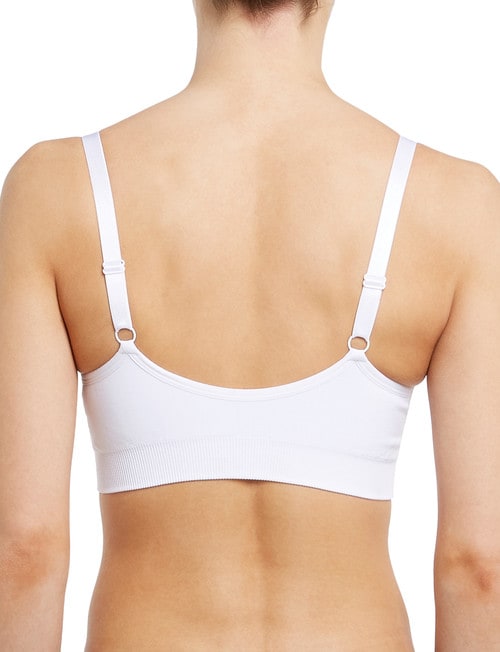 Lyric Seamfree Front Fastening Bra, White product photo View 02 L
