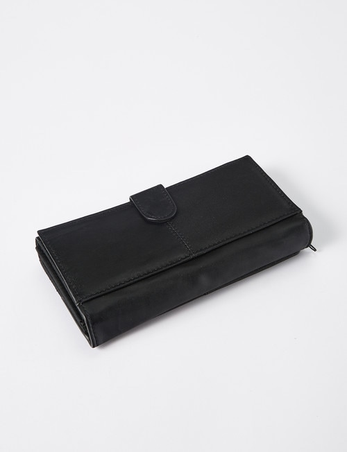 Milano Classic Flap Wallet, Black product photo View 02 L