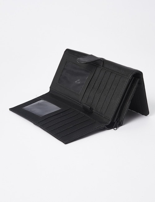 Milano Classic Flap Wallet, Black product photo View 03 L