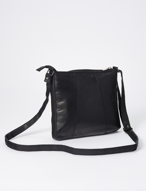 Milano Triple Zip Crossbody Bag, Black product photo View 02 L