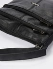 Milano Triple Zip Crossbody Bag, Black product photo View 03 S