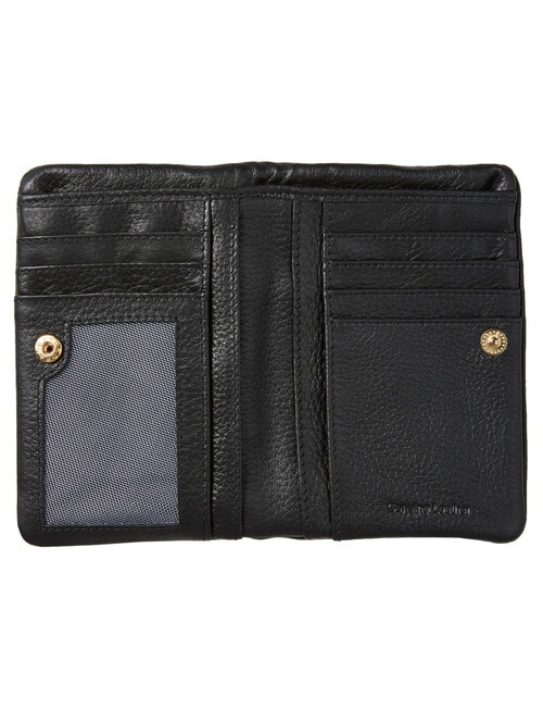 Carte Leather Zip & Dome Wallet, Black product photo View 02 L