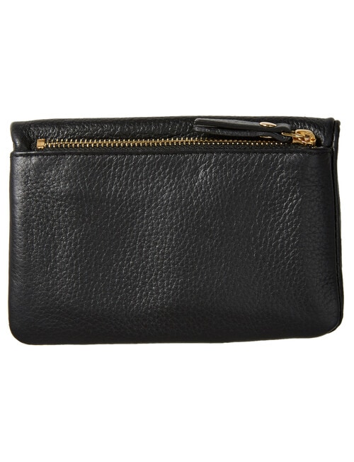 Carte Leather Zip & Dome Wallet, Black product photo View 03 L
