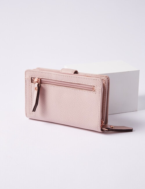 Carte Leather Tab & Dome Wallet, Blush product photo View 02 L