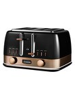 Sunbeam New York 4-Slice Toaster, Black & Bronze, TA4440KB product photo