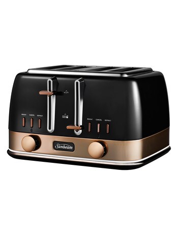 Sunbeam New York 4-Slice Toaster, Black & Bronze, TA4440KB product photo
