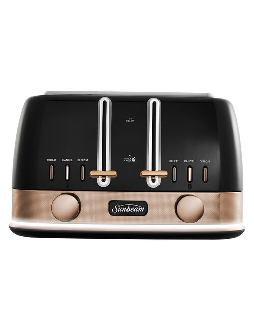 Sunbeam New York 4-Slice Toaster, Black & Bronze, TA4440KB product photo View 02 L