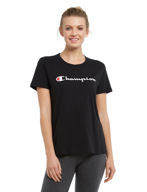Champion Short-Sleeve Script Tee, Black product photo