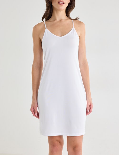 Lyric Full Slip, Mid Length, White product photo