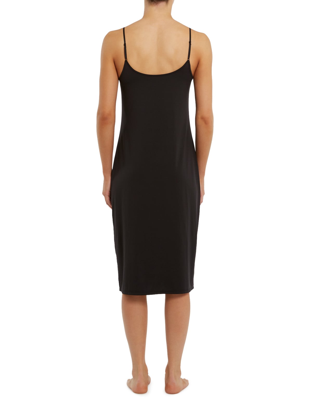 Lyric Microfiber Full Slip, Long Length, Black Camisoles, Slips