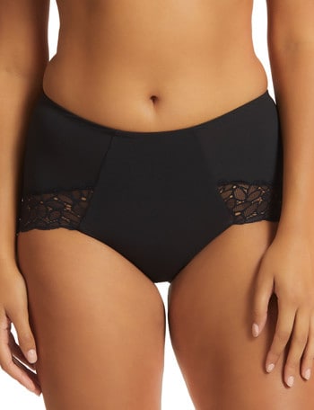 Perfects Next level Full Brief Firming Micro&Lace Brief, Black product photo