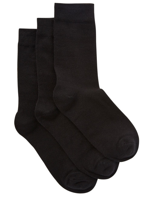 Lyric Cotton Crew Sock, 3-Pack, Black product photo View 02 L