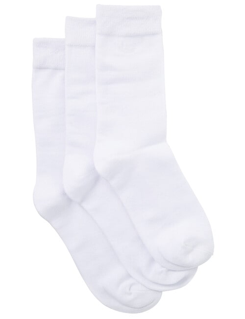 Lyric Cotton Crew Sock, 3-Pack, White product photo