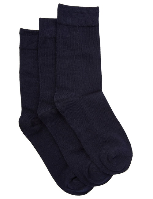Lyric Cotton Crew Sock, 3-Pack, Navy product photo View 02 L