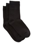Lyric Cotton Quarter Crew Sock, 3-Pack, Black product photo View 02 S