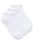 Lyric Cotton Anklet Sock, 3-Pack, White product photo