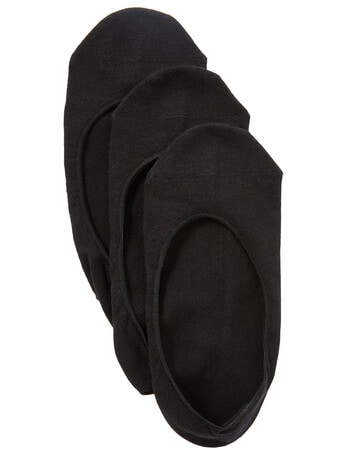 Lyric Cotton Low-Cut Liner Sock, 3-Pack, Black product photo