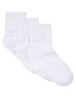 Lyric Cotton Turn Over Top Sock, 3-Pack, White product photo