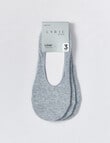 Lyric Cotton Low-Cut Liner Sock, 3-Pack, Grey Marle product photo View 02 S