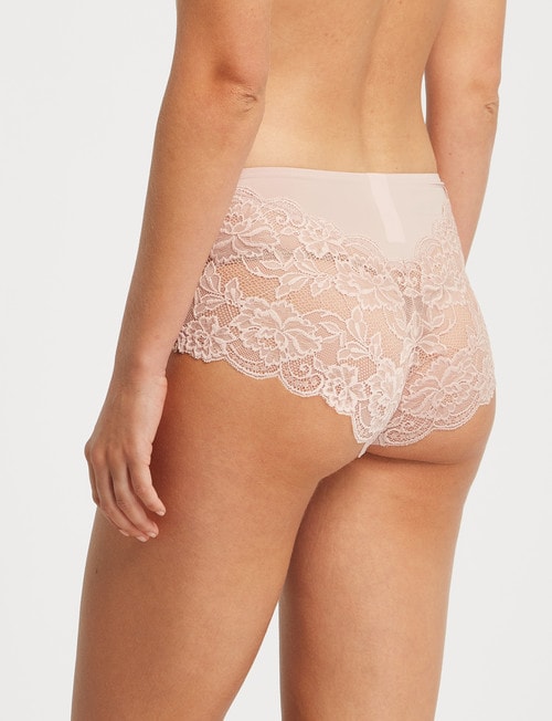Lyric Boyleg Bandeau Floral Lace Brief, Dusty Pink product photo View 02 L
