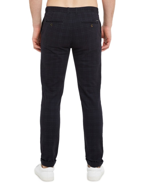 Gasoline Spitalfields Check Slim-Fit Chino Pant, Navy product photo View 02 L