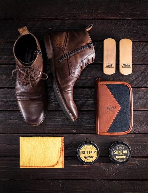 Gentlemen's Hardware Shoe Shine Kit, Charcoal product photo View 03 L