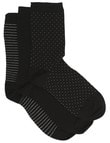 Columbine Classic Spot Stripe, Crew Sock, 3-Pack product photo View 02 S