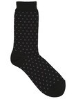 Columbine Colour Spot Wool Crew Sock, Black & Grey product photo View 02 S