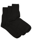 Columbine Comfort Crew Sock, Black, 3-Pack product photo View 02 S