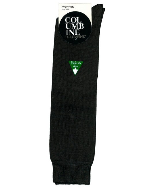Columbine Cotton Knee-High Sock, Black product photo