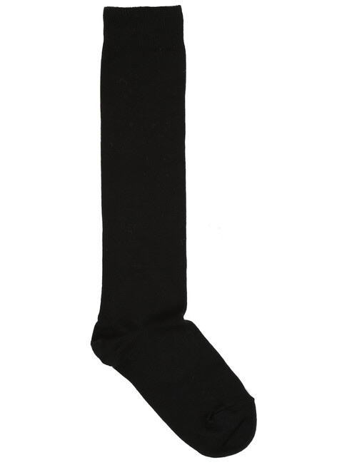 Columbine Cotton Knee-High Sock, Black product photo View 02 L