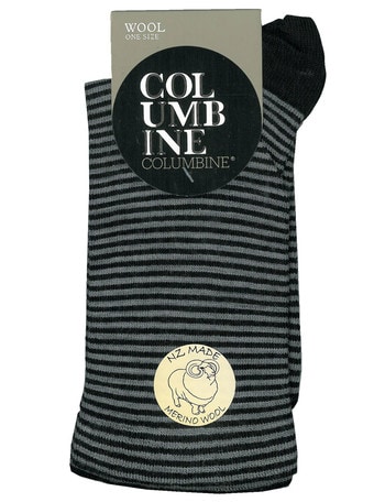 Columbine Fine Stripe Wool Crew Sock product photo