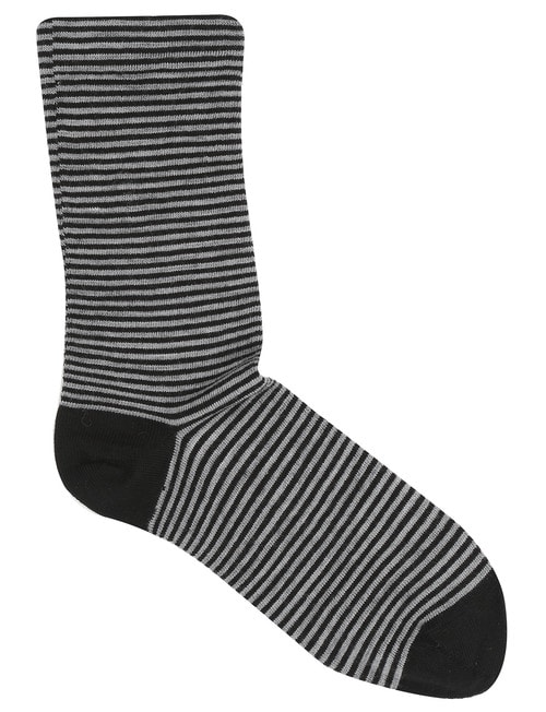 Columbine Fine Stripe Wool Crew Sock product photo View 02 L